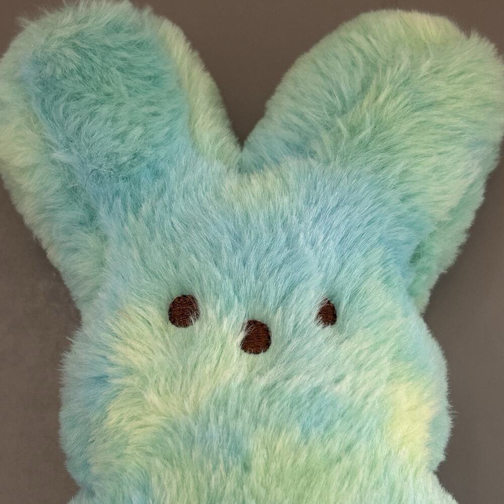 Peeps Pink and Multicolor Fuzzy Bunny Rabbit 8 Inch Plush Dan Dee Lot of 2 - Picture 3 of 12